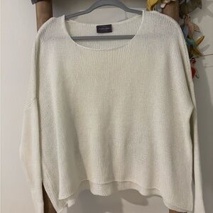 Wooden Ships Ivory Scoop Neck Sweater
